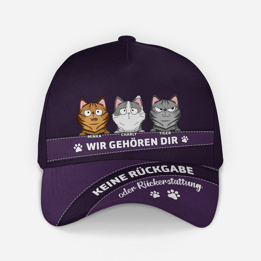 4494JGE2 wir gehoren dir kappe personalisieren katzen lustig 4494JKHMD