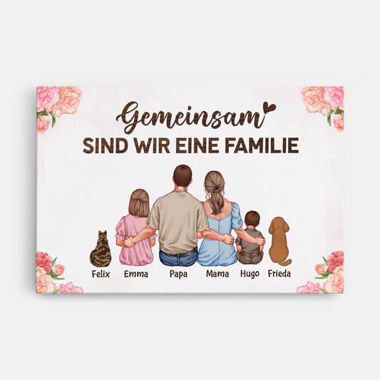 4503CGE1 gemeinsam sind wir eine familie leinwand personalisiert familie_ 4503C5T5I