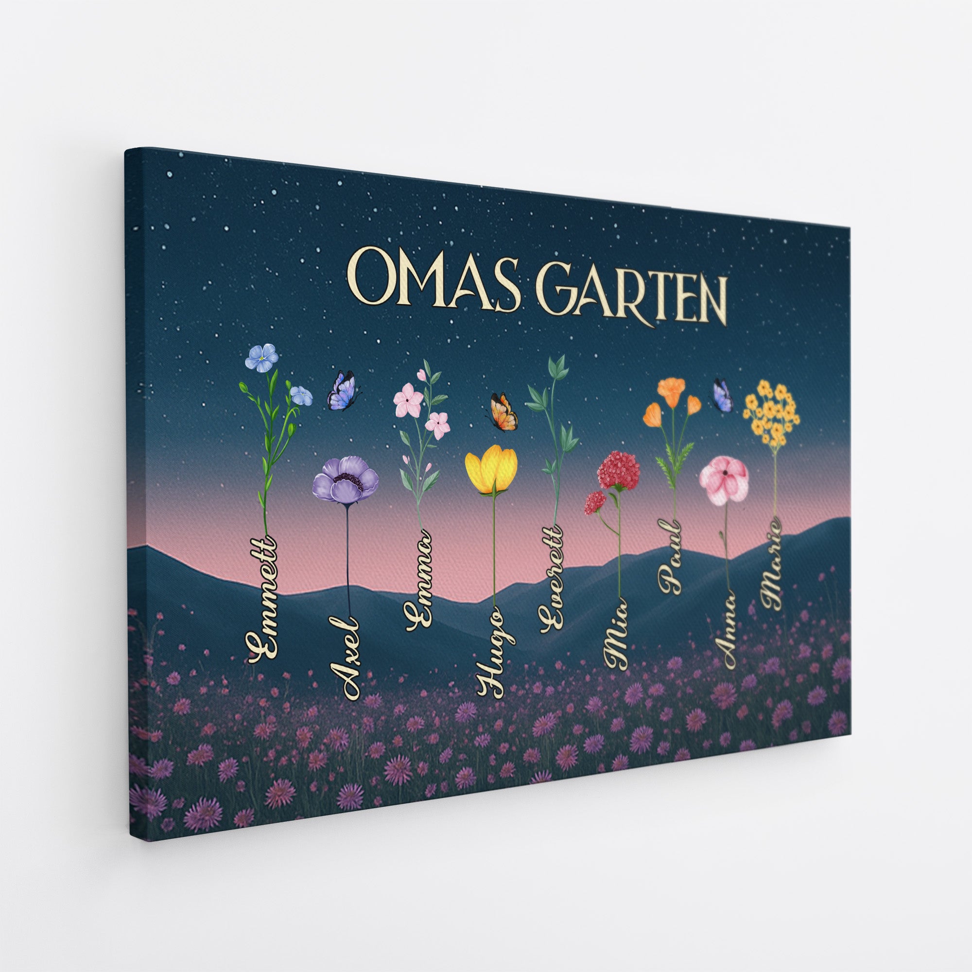 4530CGE2 mamas garten blumen personalisierte leinwand mit namen_ mama 4530C3QNA