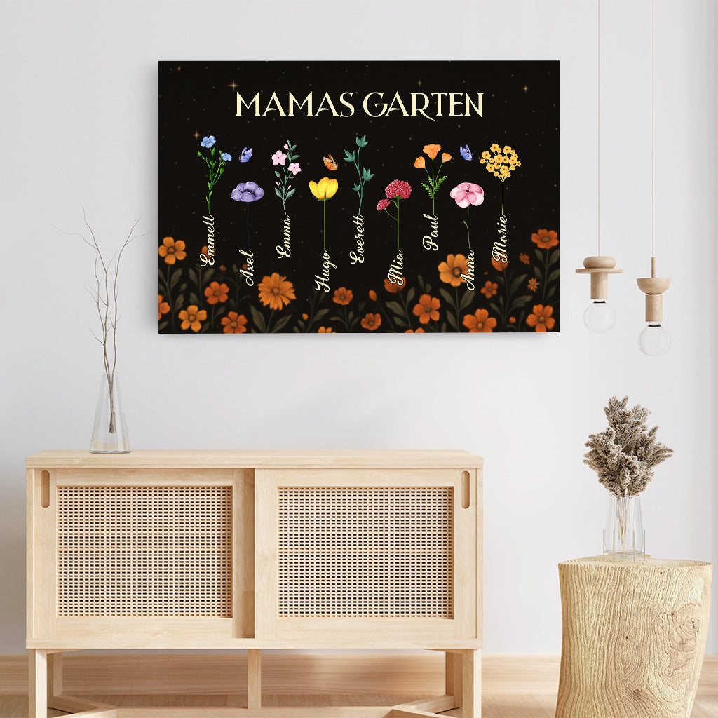 4530CGE3 mamas garten blumen personalisierte leinwand mit namen_ mama 4530C3QNA