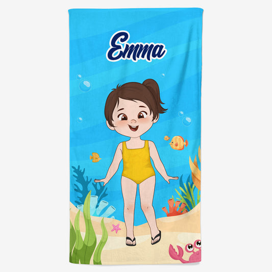 4537BGE1 chibi kleine kinder ozean personalisierte strandtucher_ 4537B5M0K