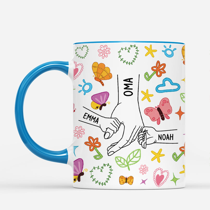 4549MGE2 blumen mama kinder personalisierte tasse mama 4549M
