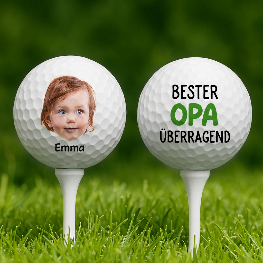 4589KGE2 bester papa uberragend personalisierter golfball_ mit gesicht fur papa 4589K8H5B