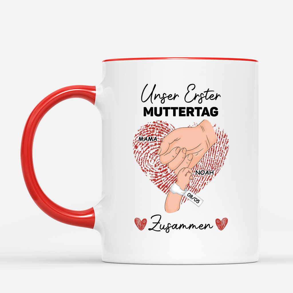 4594MGE2 unser erster vatertag zusammen personalisierte tasse papa 4594MTH3B