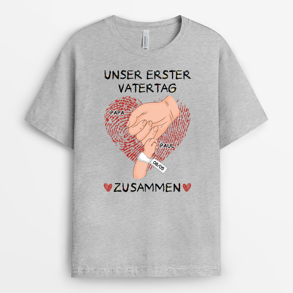 4595AGE2 unser erster muttertag zusammen buntstifte mama t shirt personalisiert 4595ATH3A