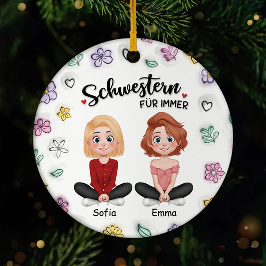 4600OGE1 3d druck effekt schwestern beste freundinnen fur immer personalisierte keramik tasse 4600O3M0F