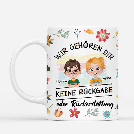 4613MGE1 keine ruckgabe oder ruckerstattung blumen personalisierte tasse mama lustig 4613MTT0A