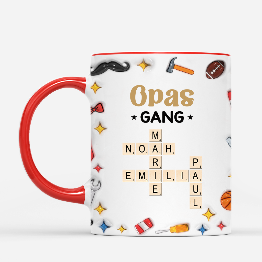 4616MGE2 3d druck effekt papas gang papadinge kreuzwortratsel personalisierte tasse papa 4616MTH0B