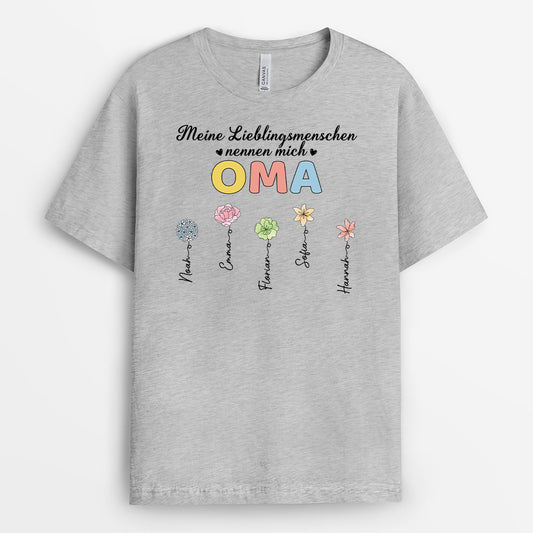 4619AGE2 meine lieblingsmenschen nennen mich mama blumen mama t shirt personalisiert 4619AKK0A