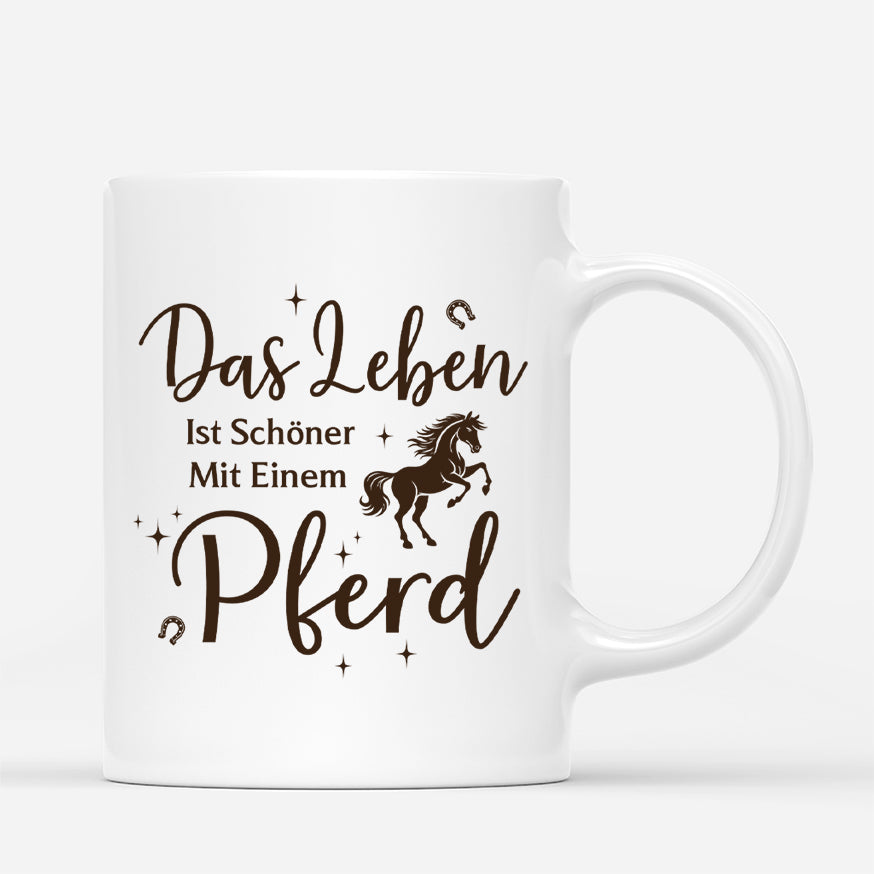 4622MGE3 das leben ist besser mit einem pferd personalisierte tasse manner_ 4622MKK8B