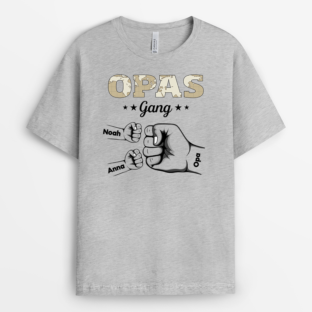 4640AGE2 weltkarte opas papas gang personalisierte t shirts manner 4640A8H8B