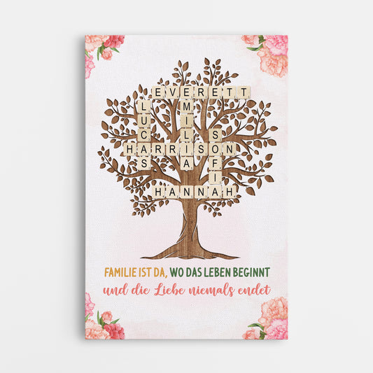 4643CGE1 familie ist da familienbaum kreuzwortratsel leinwand personalisiert familie_ 4643C5MAI