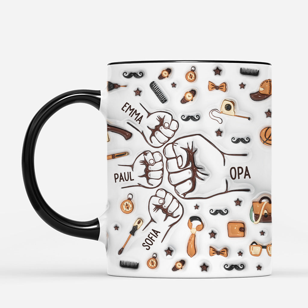 4650MGE2 3d druck effekt papa kinder braune gegenstande personalisierte tasse papa_ 4650M8K5B