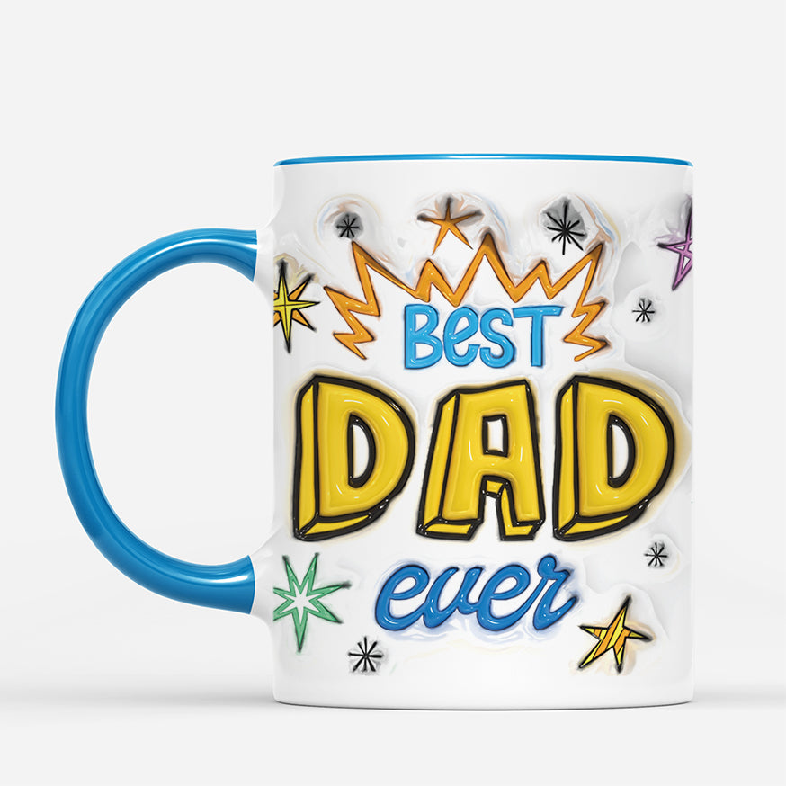 4653MGE2 3d druck effekt bester papa aller zeiten mit fausten personalisierte tasse papa_ 4653M5L5B