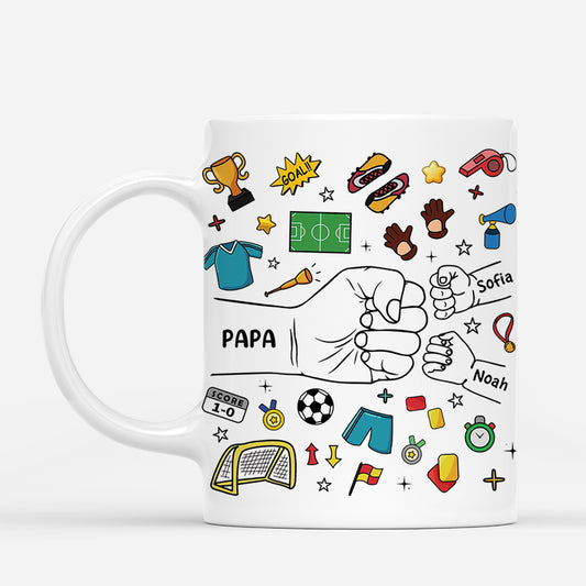 4659MGE1 papa kinder fussball personalisierte tasse papa_ 4659M5K5B
