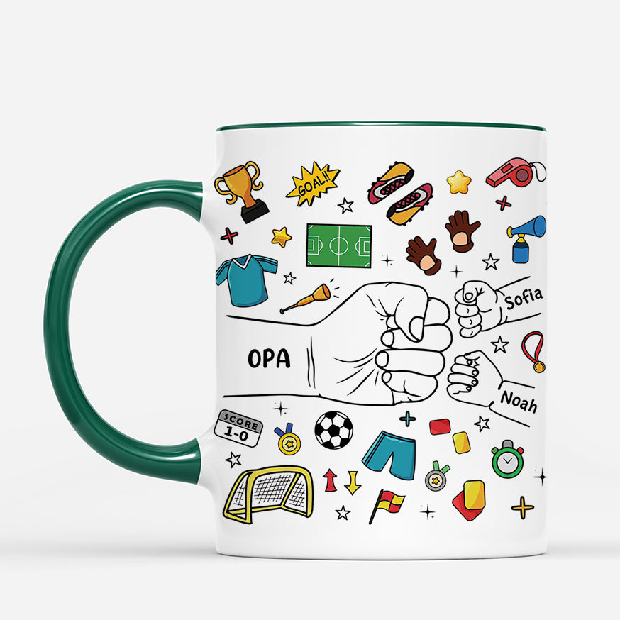 4659MGE2 papa kinder fussball personalisierte tasse papa_ 4659M5K5B