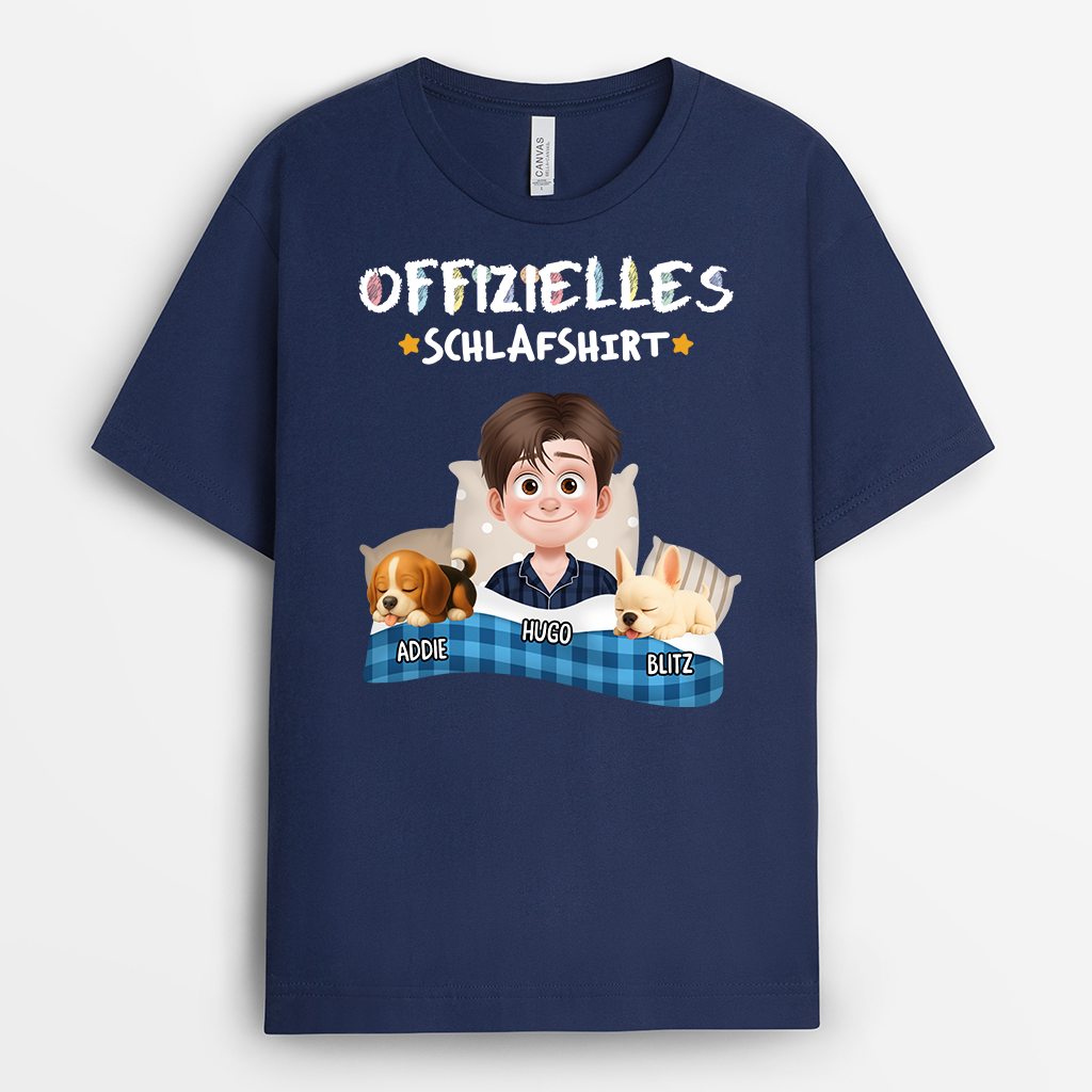 4666AGE2 offizielles schlafshirt cartoon buntstifte personalisierte hunde t shirts 4666A3N0C