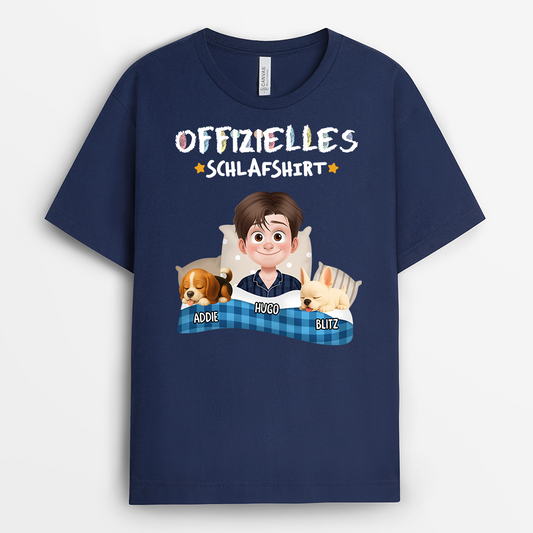 4666AGE2 offizielles schlafshirt cartoon buntstifte personalisierte hunde t shirts 4666A3N0C