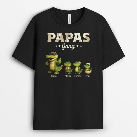 4667AGE1 papas gang krokodile weltkarte t shirt papa personalisiert_ 4667A3H5B