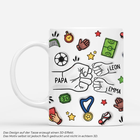4670MGE1 3d druck effekt papa kinder fussball personalisierte tasse papa_ 4670M3Q5B
