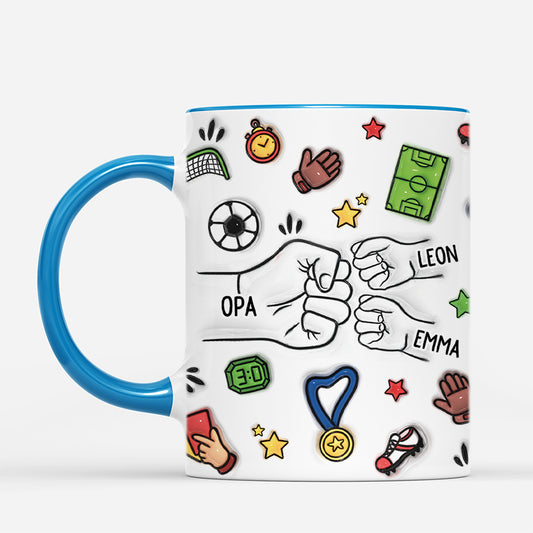 4670MGE2 3d druck effekt papa kinder fussball personalisierte tasse papa_ 4670M3Q5B