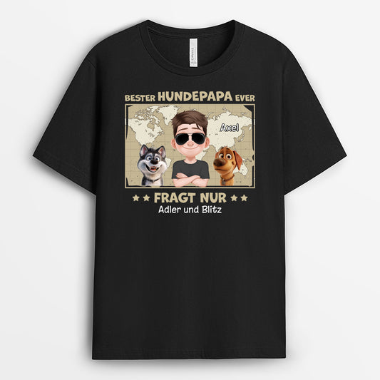 4674AGE1 bester hundepapa aller zeiten fragt nur personalisierte hunde t shirts 4674A3Q0C