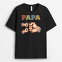 4678AGE1 papa kinder mit fausten t shirt papa personalisiert_ vintage 4678AKH5B