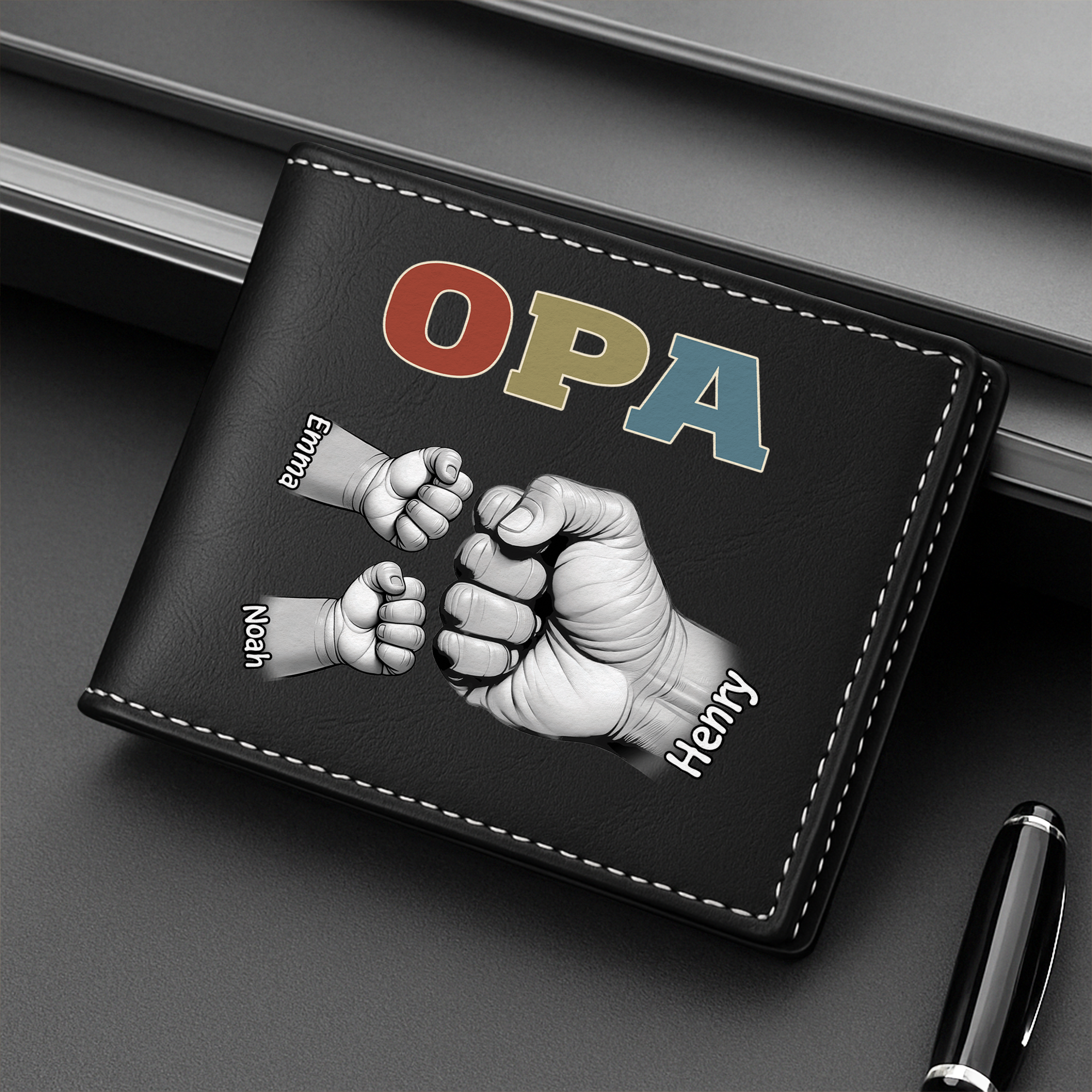 4678JGE2 papa im vintage geldborse herren personalisiert_ 4678JKH5B