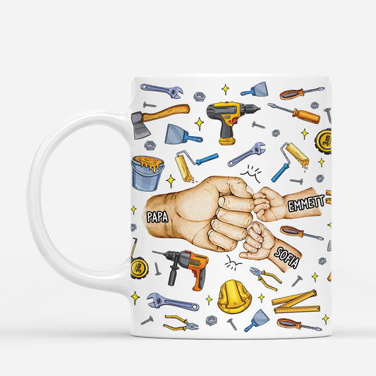 4687MGE1 papa und kinder werkzeug personalisierte tasse papa_ 4687M