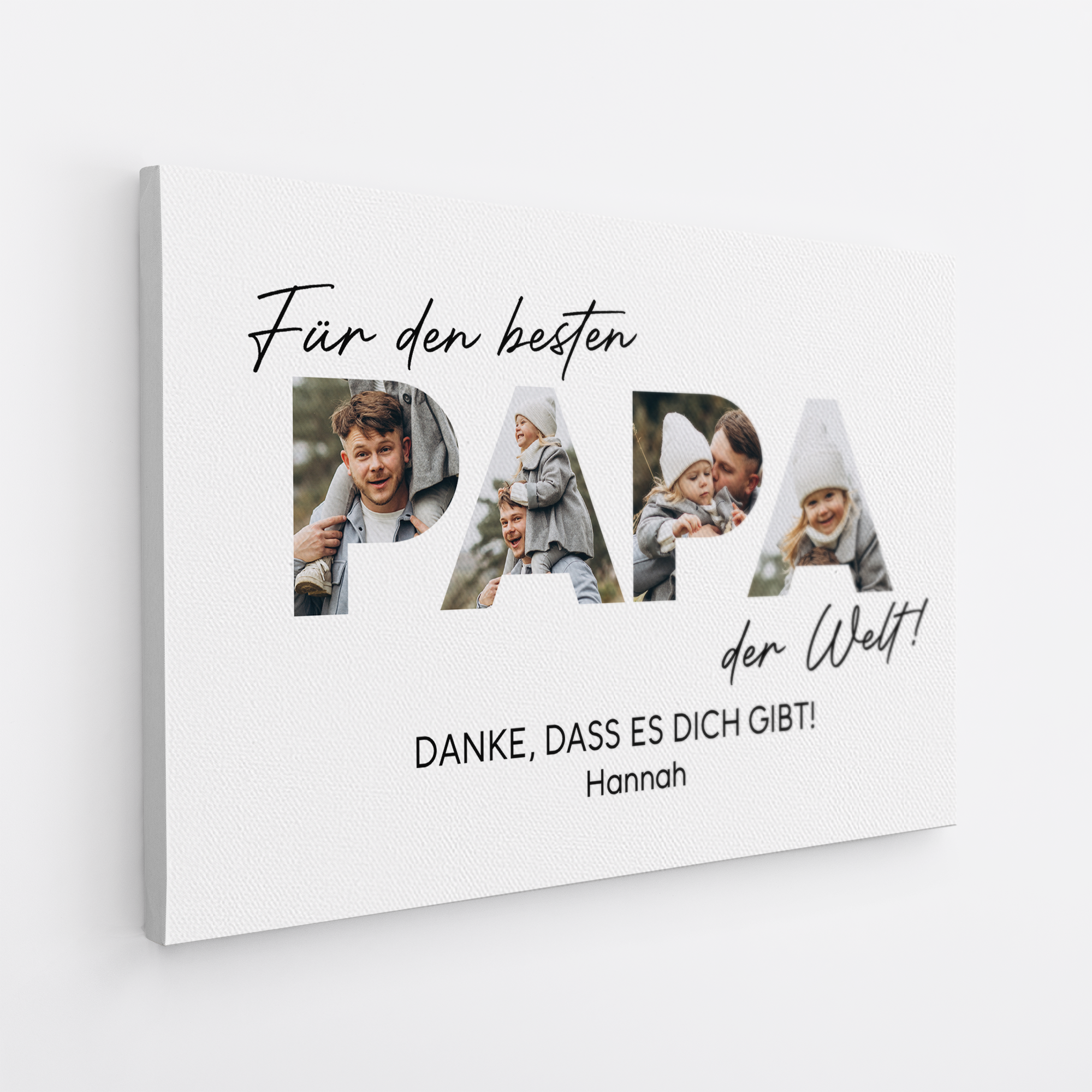 4691CGE2 fur den besten papa der welt personalisierte leinwand papa mit foto 4691C8T5B