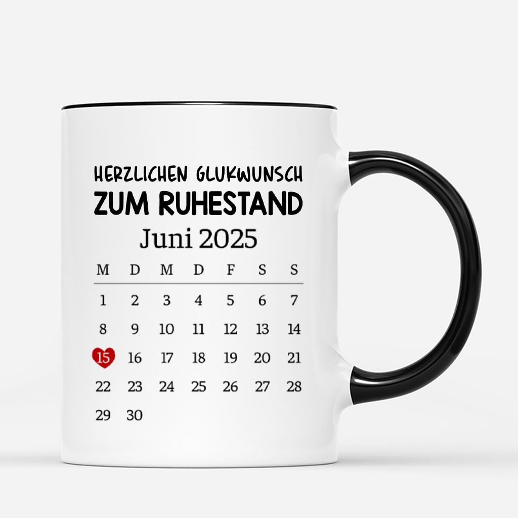 4699MGE3 herzlichen gluckwunsch zum ruhestand kalender personalisierte tasse rente 4699M6M5A