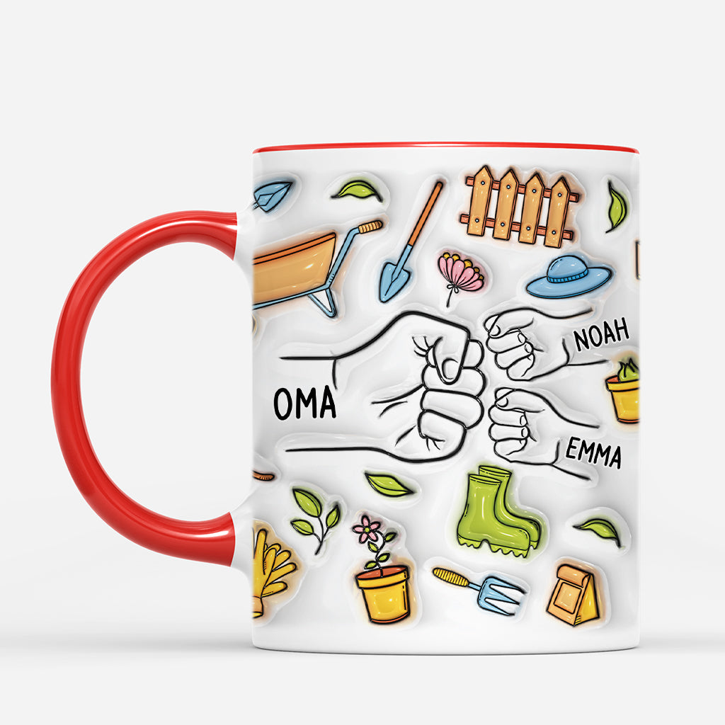 4710MGE2 3d druck effekt kinder mit fausten gartengerate personalisierte tasse papa_ mama 4710M5K5B