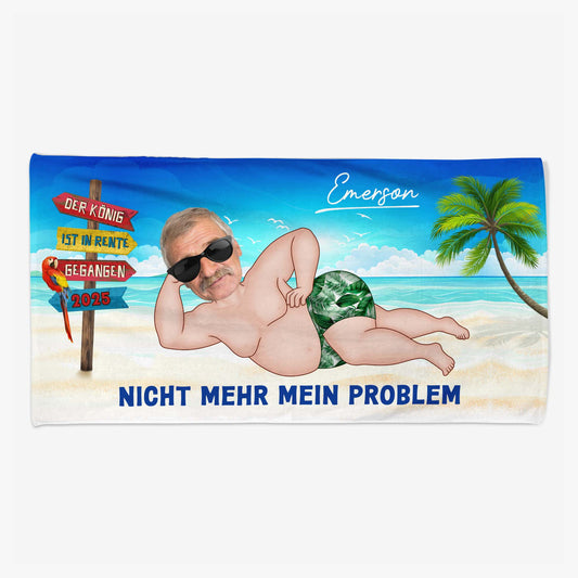 4711BGE1 die legende ist in rente gegangen personalisiertes strandtuch_ im ruhestand 4711B3TTB