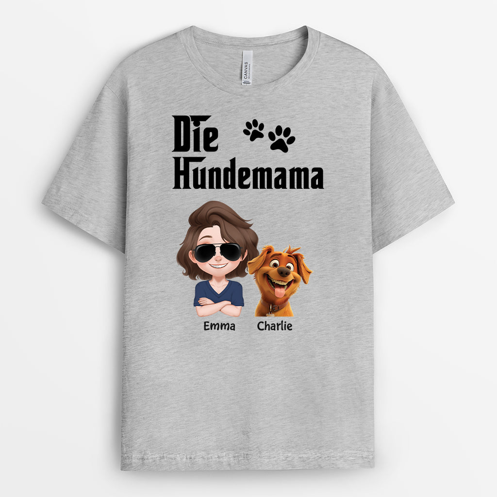 4725AGE2 der hundepapa cartoon weisses t shirt hund personalisiert 4725AKM0C