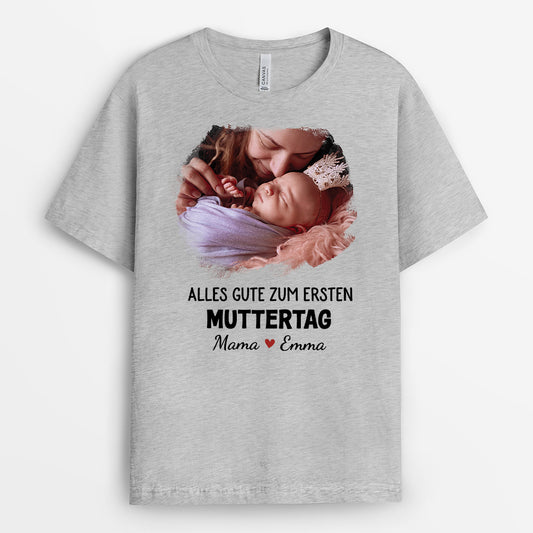4734AGE2 unser erster vatertag zusammen weisses t shirt papa personalisiert_ mit foto 4734AKQ5B