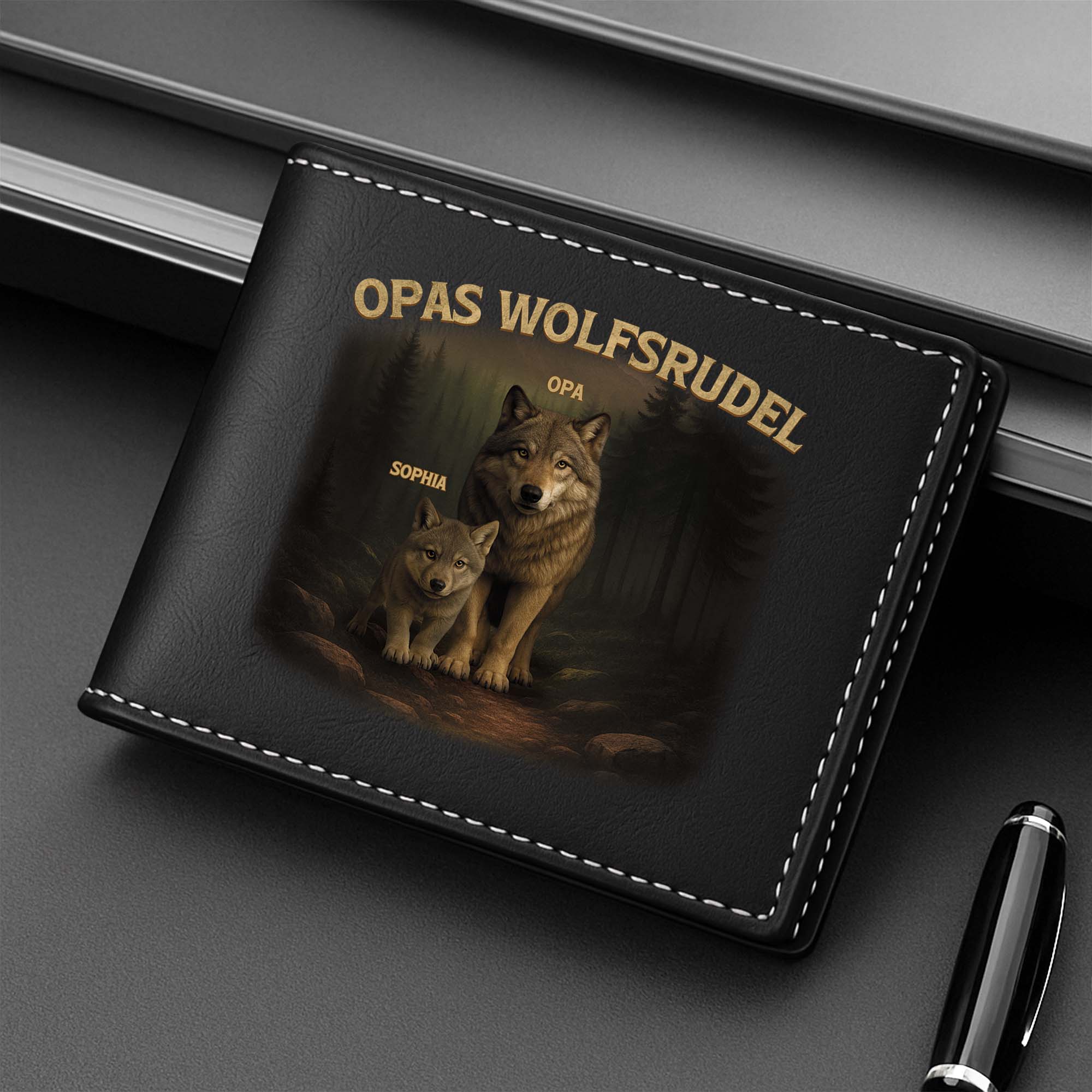 4741JGE2 papas wolfsrudel geldborse herren personalisiert_ 4741JTM5B