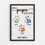 4744CGE1 bester papa aller zeiten ohne zweifel handabdruck personalisierte leinwand papa 4744C3QAB