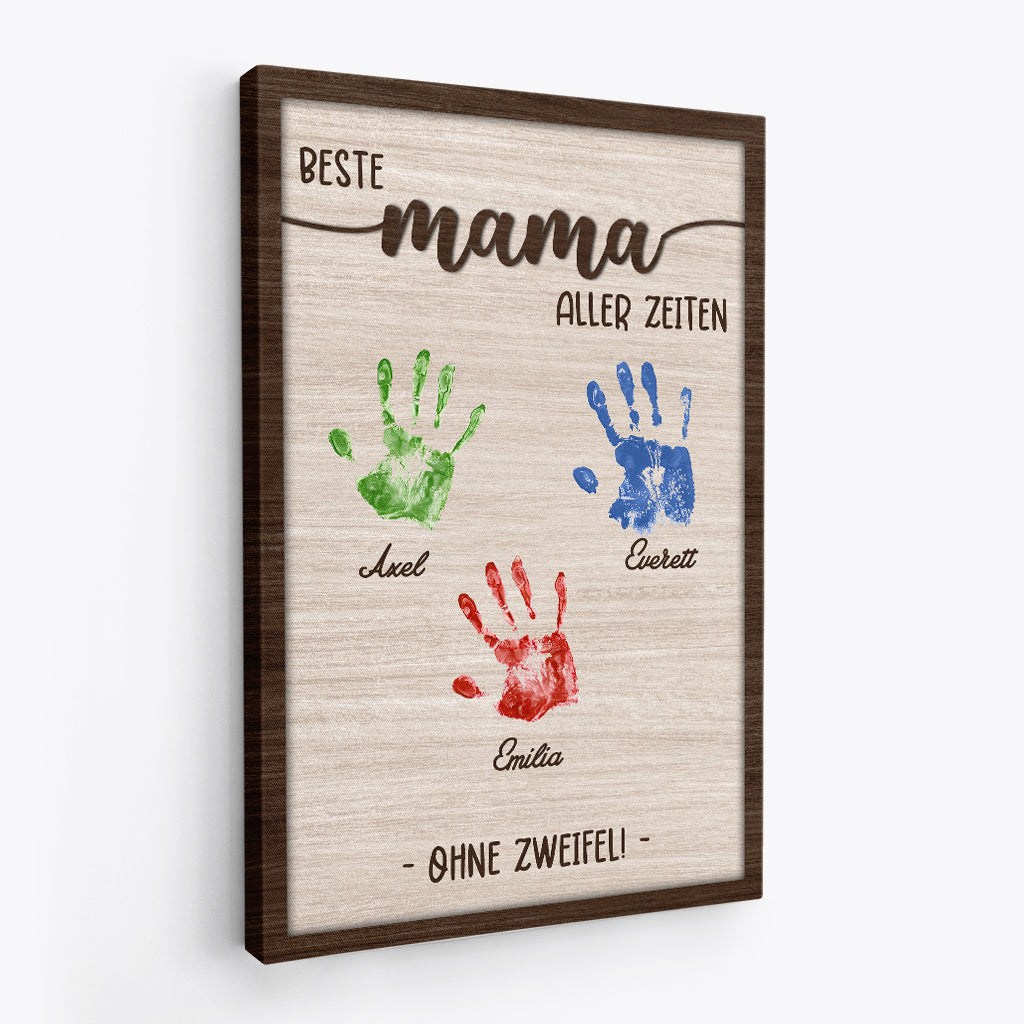 4744CGE2 bester papa aller zeiten ohne zweifel handabdruck personalisierte leinwand papa 4744C3QAB