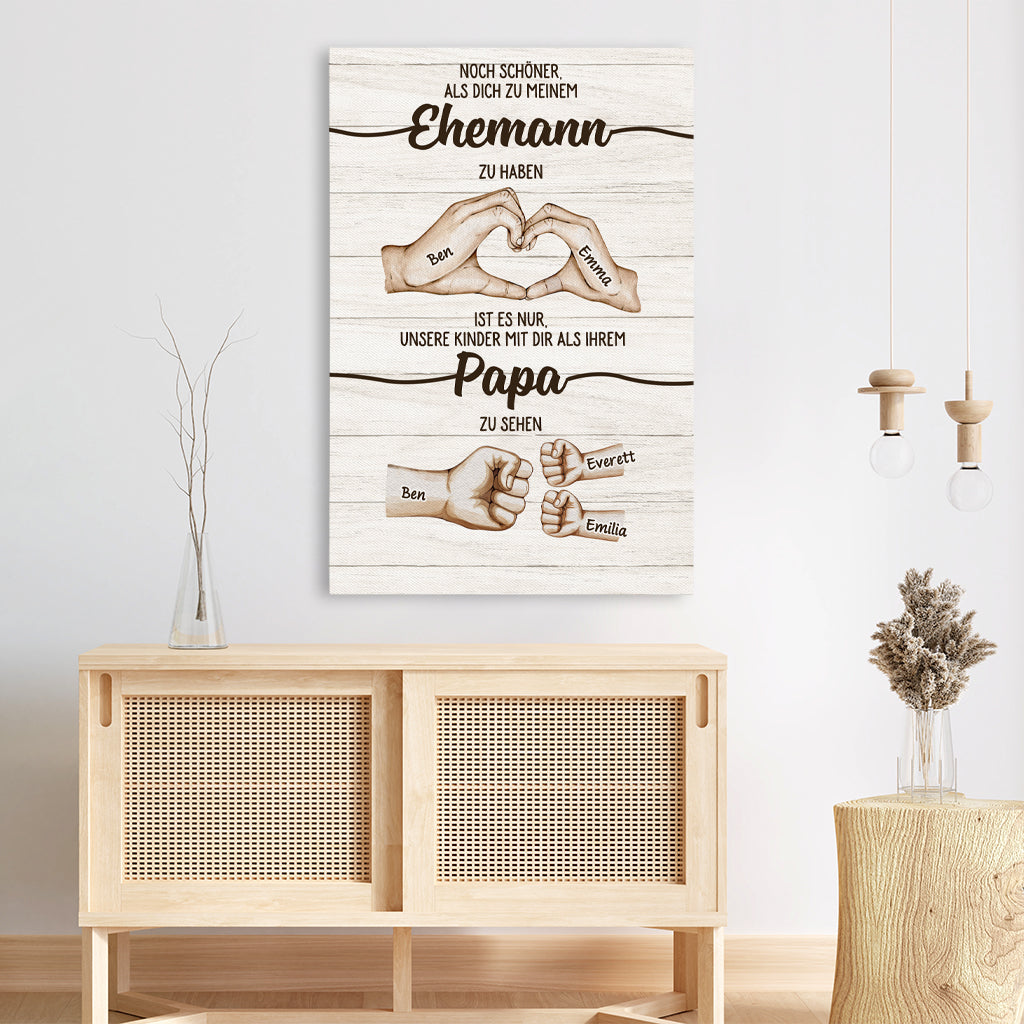 4762CGE3 das schonste ist unser kind mit dir als papa zu sehen personalisierte leinwand papa_ 4762C6LAB