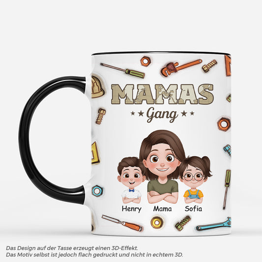 4778MGE2 3d druck effekt papas gang armeemuster werkzeug weltkarte personalisierte tasse papa 4778M3T0B