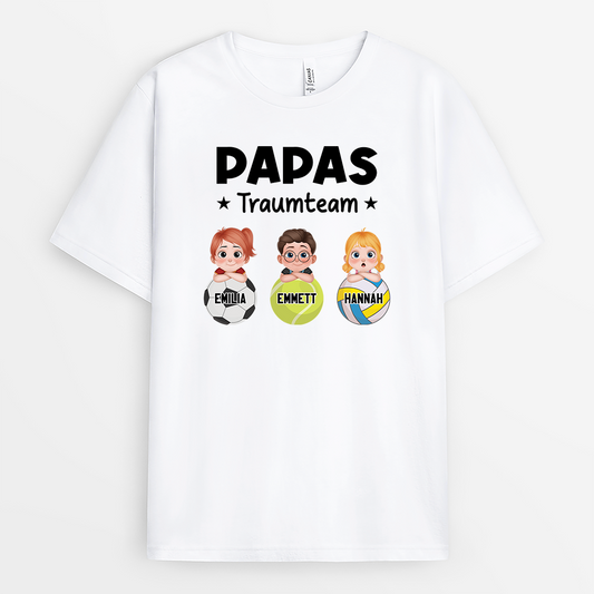 4794AGE1 papas dreamteam ballsportarten t shirt papa personalisiert_ 4794AKYMB