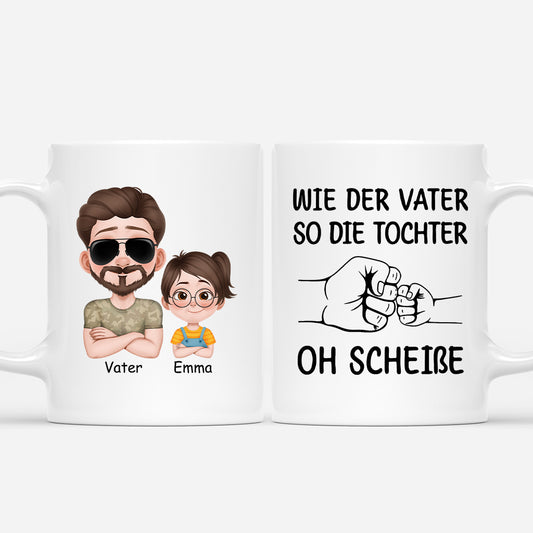 4805MGE1 wie der vater so das kind armeemuster cartoon personalisierte tasse papa_ 4805M8T0B