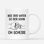 4805MGE3 wie der vater so das kind armeemuster cartoon personalisierte tasse papa_ 4805M8T0B