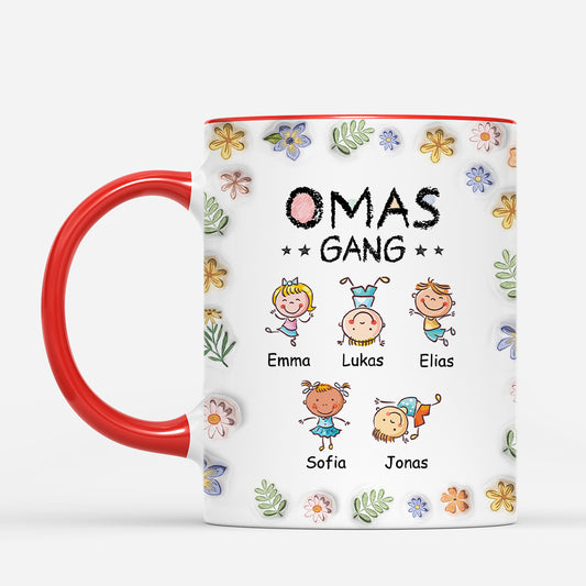 4827MGE2 3d druck effekt papas gang kinder buntstifte strichmannchen personalisierte tasse papa 4827M5M5B