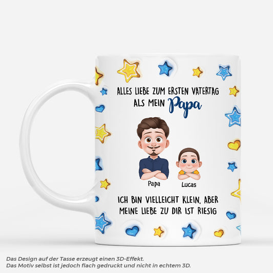 4835MGE1 3d druck effekt alles liebe zum ersten vatertag als mein papa sterne personalisierte tasse papa_ 4835M8LNB