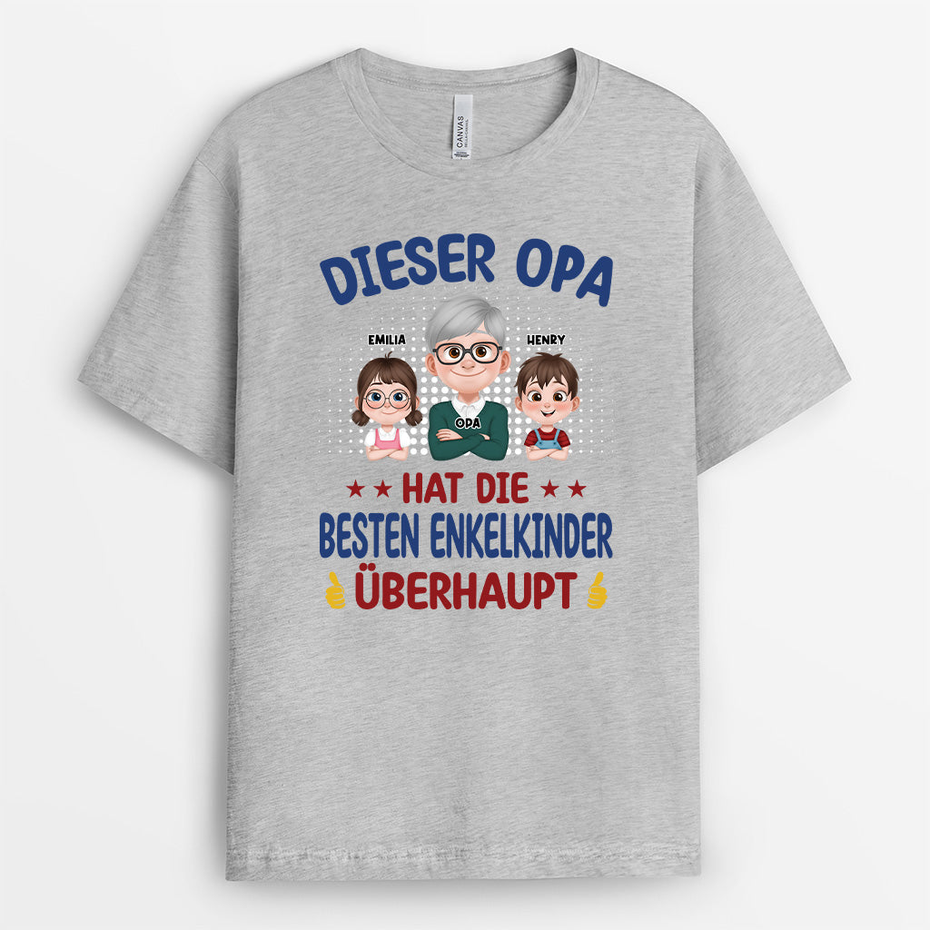 4838AGE2 dieser papa hat die besten kinder uberhaupt cartoon t shirt papa personalisiert 4838A