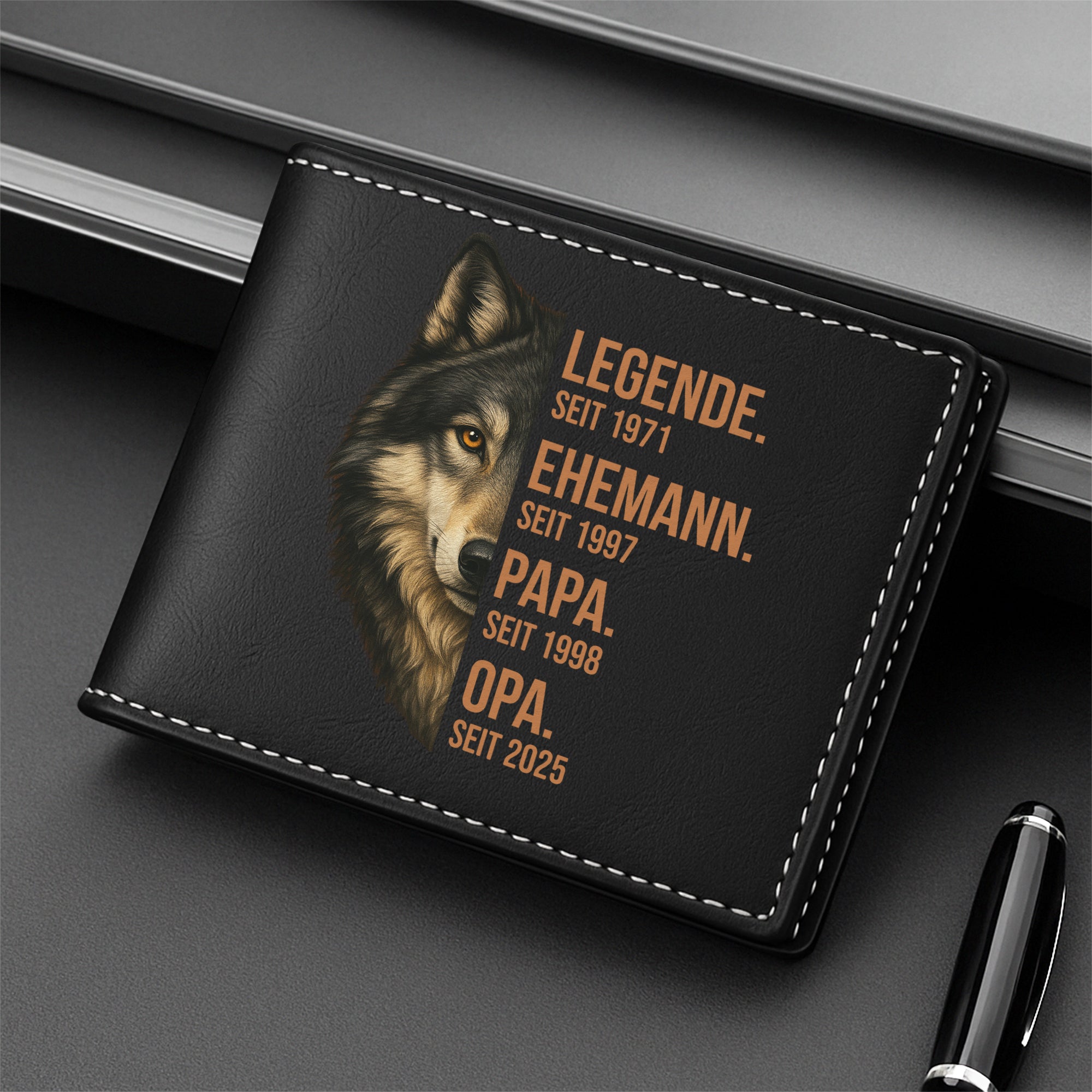 4848JGE2 legende ehemann papa wolf geldborse herren personalisiert_ papa 4848JK8AB