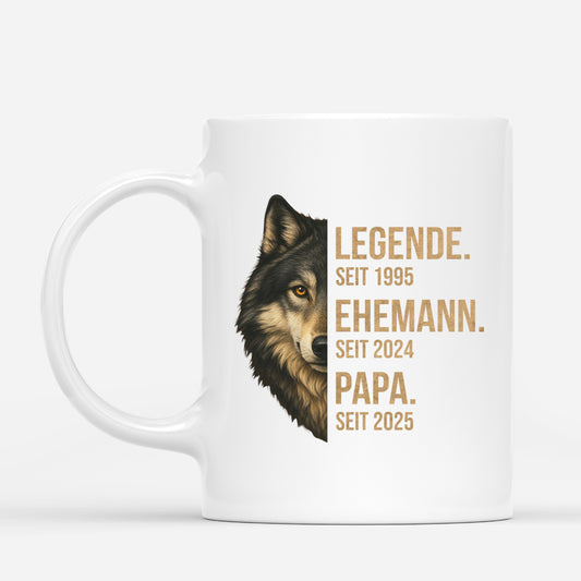 4848MGE1 legende ehemann papa wolf personalisierte tasse papa 4848MK8AB