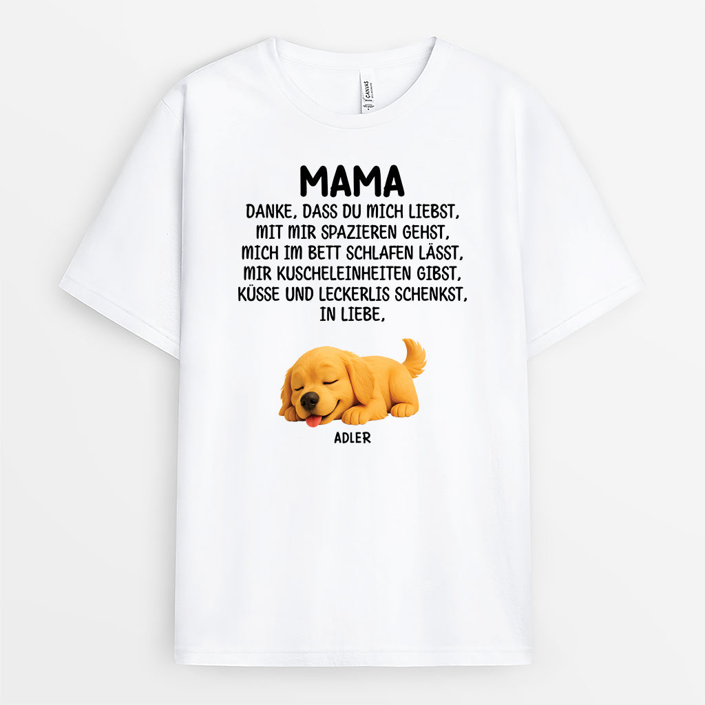 4851AGE2 schonen vatertag danke dass du mich liebst personalisierte hunde t shirts 4851ATYNC