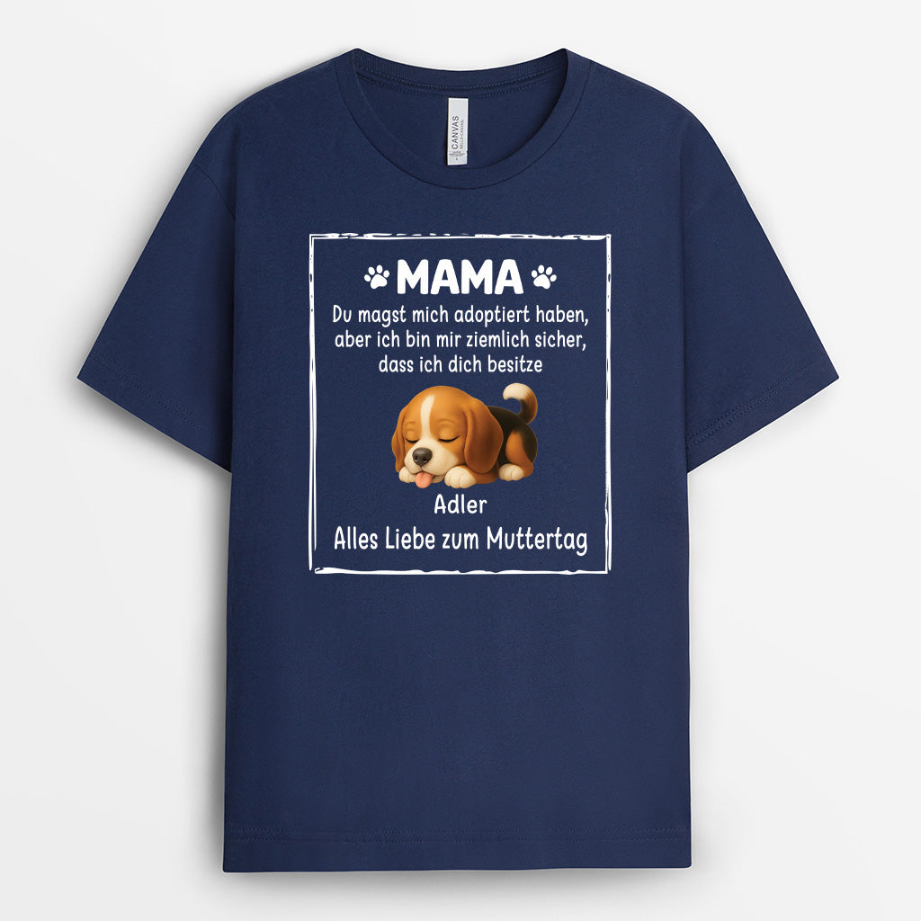 4878AGE2 du magst uns adoptiert haben personalisierte hunde t shirts 4878AKYMC